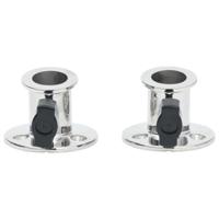 VidaXL Biminibasis2 st voor 26 mm buis rond roestvrij staal - thumbnail