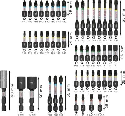 Bosch Professional PRO Impact schroefbitset 50-delig - 2608521U89 - thumbnail