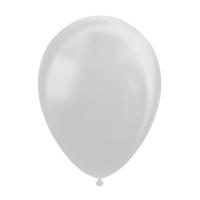 Globos Ballonnen metallic zilver 30cm, 10st. - thumbnail
