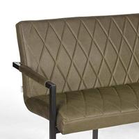 LABEL51 Eetkamerbank Denmark - Army green - Microfiber - 155 cm - thumbnail