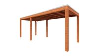 Trendhout Overkapping Palermo 610x255 cm- Plat dak- Hout- Trendhout - thumbnail