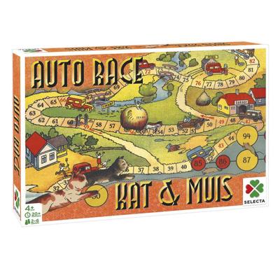 Selecta Bordspel spellen van toen - auto race/kat & muis