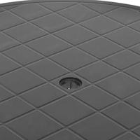 Tuintafel 89 cm kunststof antraciet - thumbnail