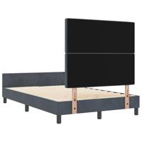 Bedframe met hoofdeinde Donkergrijs 120 x 190 cm Fluweel - thumbnail