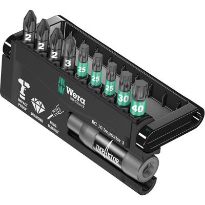 Wera 8755/67-9/IDC Impaktor Bit-Check 05057683001 Bitset 10-delig Kruiskop Pozidriv, Binnen-Torx Impactor technologie