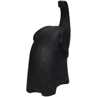 Diversen Ornament olifant polyresin black 16x8x20.5cm - thumbnail
