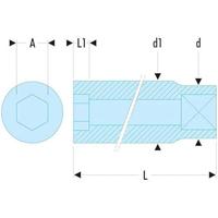Facom lange doppen 3/8&apos; 6 kant 21 mm - metrisch - J.21HLA - thumbnail