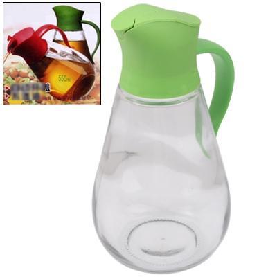 Automatic Lid Open Glass Oil Bottle(Green)