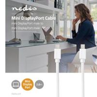 Nedis Mini DisplayPort-Kabel | Mini-DisplayPort Male naar Mini-DisplayPort Male | 48 Gbps | 2 m | 1 stuks - CCGB37504WT20 CCGB37504WT20 - thumbnail