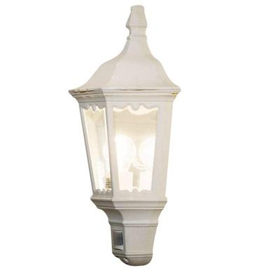 Wandlamp Firenze Signa wit buitenlamp halve zeskant Konstsmide 7230-250 sensor