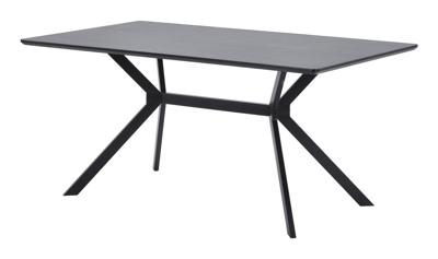 WOOOD Eettafel 'Bruno' 160 x 90cm, kleur zwart