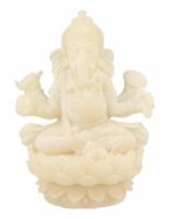 Sneeuwkwarts Beeldje Ganesha (16 cm) - thumbnail