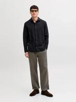 Jack & Jones Jjesummer Linen Blend Shirt L/s Sn Overhemd Black - thumbnail