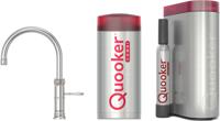 Quooker Classic Fusion round met COMBI+ boiler en CUBE reservoir 5-in-1 kokend water kraan RVS - thumbnail