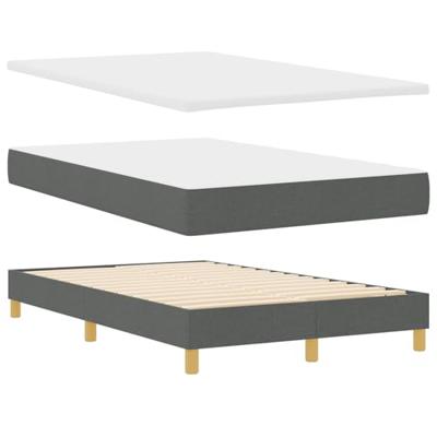 Donkergrijs Boxspringbed met matras 120x190 cm