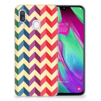 Samsung Galaxy A40 | TPU bumper | Zigzag Multi Color Samsung Galaxy A40 | TPU bumper | Zigzag Multi Color