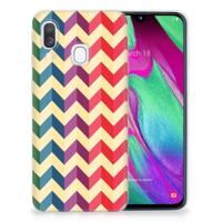 Samsung Galaxy A40 | TPU bumper | Zigzag Multi Color - thumbnail