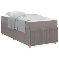 Bedframe met matras met matras Taupe 90 x 190 cm Stof - thumbnail