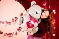 Folieballon Valentijn Ombre Love Teddy Beer "I love you (56 cm) - thumbnail