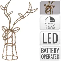 Kerstverlichting Rendierhoofd 40cm - Goud - thumbnail