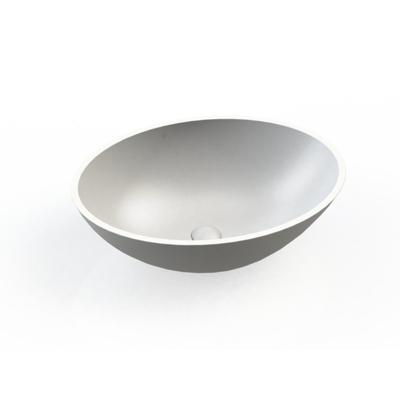 Arcqua Prince waskom 49x34cm ovaal marble mat wit WAS113654