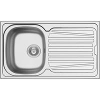 Spoelbak Uitstortgootsteen Van Marcke Hypero 86x50cm RVS - thumbnail