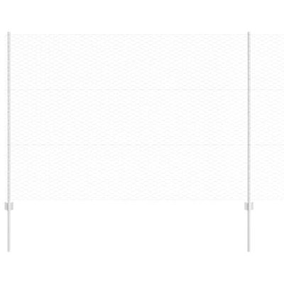 VidaXL Hek met paal zilver 1,5 x 25 m staal
