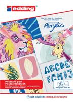 Olie-acrylblok edding 30010 a6 20 vel 300gr wit - thumbnail