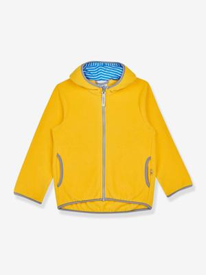 Fleece kinderjas PAUKKU FINKID, zip-in binnenjas geel