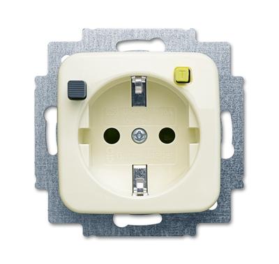 Busch-Jaeger Reflex SI FI-SCHUKOMAT wandcontactdoos met aardlekschakelaar randaarde, crèmewit Busch-Jaeger Reflex SI FI-SCHUKOMAT wandcontactdoos met aardlekschakelaar randaarde, crèmewit