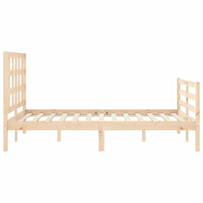 Bedframe met hoofdbord massief hout
