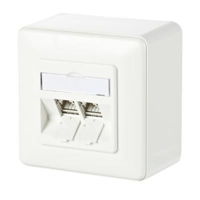 Metz Connect 130B11D20002-E Netwerkdoos Opbouw (op muur) CAT 6A 2 poorten Zuiver wit Metz Connect 130B11D20002-E Netwerkdoos Opbouw (op muur) CAT 6A 2 poorten Zuiver wit