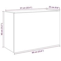 Badkamerwandkast 60x25x40 cm bewerkt hout grijs sonoma eiken - thumbnail