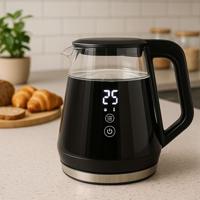 Digitale waterkoker - LIVOO - DOD212N - 1100 W - 1 L - 360° draaibare voet - Zwart - thumbnail