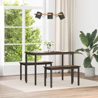 Bank Rook Eik 80 x 35 x 45 cm Bewerkt hout - thumbnail