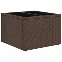 4-delige Loungeset met kussens poly rattan bruin - thumbnail