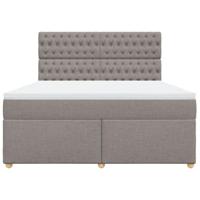 Boxspring met matras stof taupe 180x200 cm - thumbnail