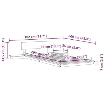 Bedframe Bruin 100 x 200 cm Hout