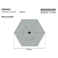 Parasol Tenerife 300 cm - grijs zonder volant - thumbnail