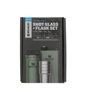 Stanley The Pre-Party Shotglass + Flask Set Shotglas Hammertone Green Stanley The Pre-Party Shotglass + Flask Set Shotglas Hammertone Green