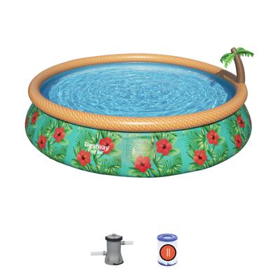 Bestway fast set zwembadset paradise palms opblaasbaar 457x84 cm