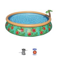Bestway Fast Set Zwembadset Paradise Palms opblaasbaar 457x84 cm - thumbnail