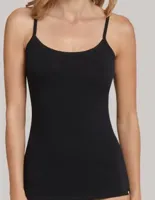 Dames spaghetti hemd comfort feeling - Katoenen onderhemd wit, zwart - Singlet smalle bandjes - thumbnail