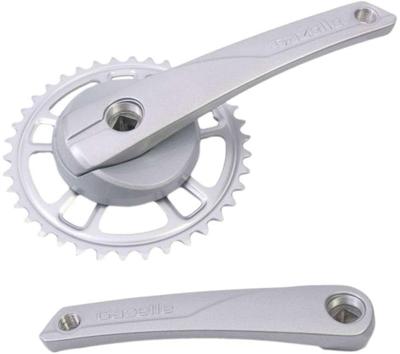 Gazelle crankset 38t. aluminium staal zilver 371315200 Gazelle crankset 38t. aluminium staal zilver 371315200