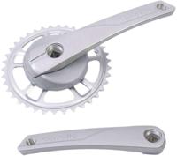 Gazelle crankset 38t. aluminium staal zilver 371315200 - thumbnail