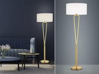 Trio Design schemerlampParis II goud met witte lampenkap - 400200108 - thumbnail