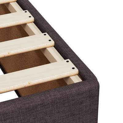 Bedframe zonder matras 90x200 cm stof donkerbruin