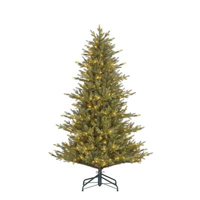 Kunstkerstboom Meran groen H215 x dia. 137 cm met 384 LED warm wit Black Box - Black box
