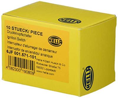 HELLA Drukschakelaar push-button switch black single -7mm thickness