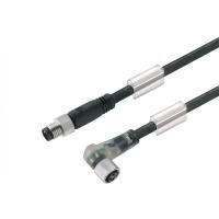 Weidmüller 1824581000 Sensor/actuator connector, geassembleerd M8 Aantal polen (sensoren): 3 Stekker, recht, Bus, haaks 10.00 m 1 stuk(s) - thumbnail